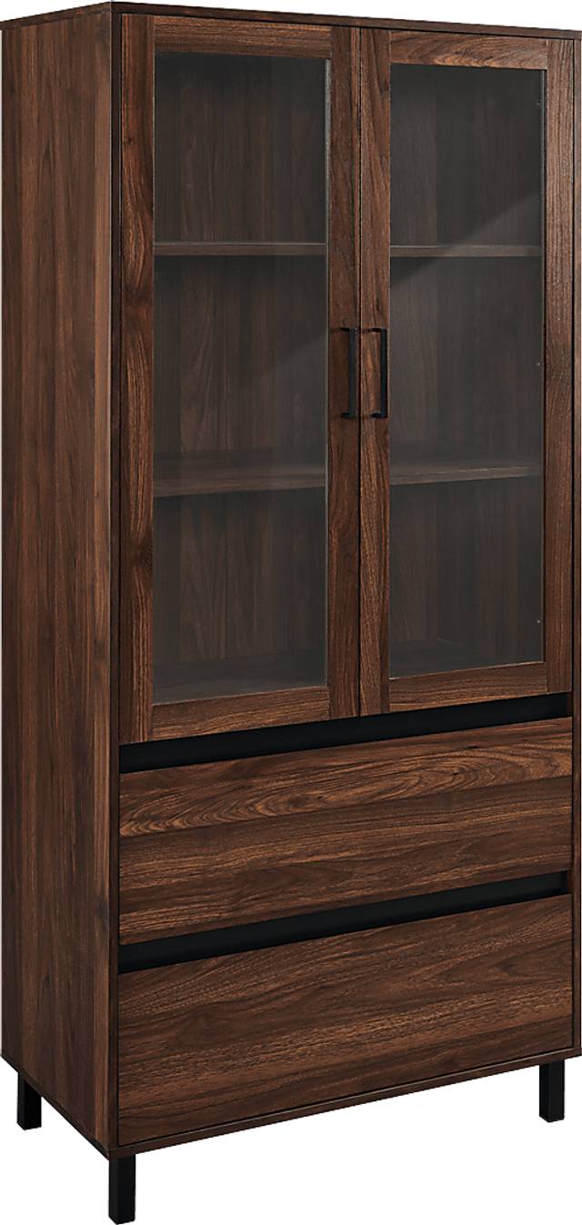 Windomere Walnut China Cabinet - Thumbnail - Image 1