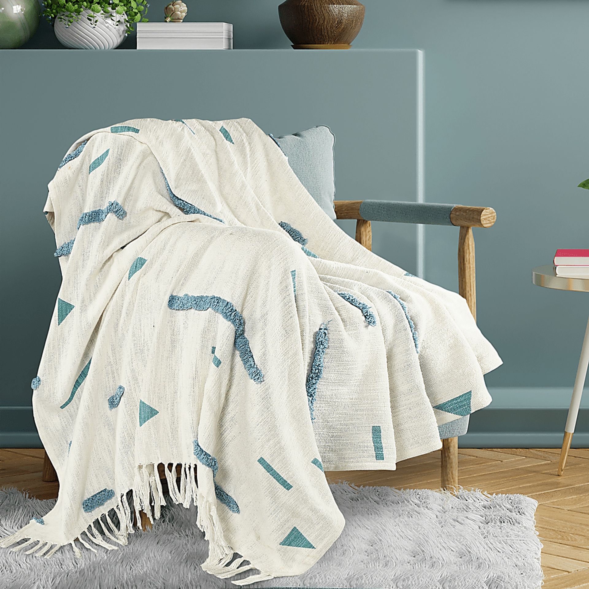 Windrane Cream Throw Blanket - Image 2