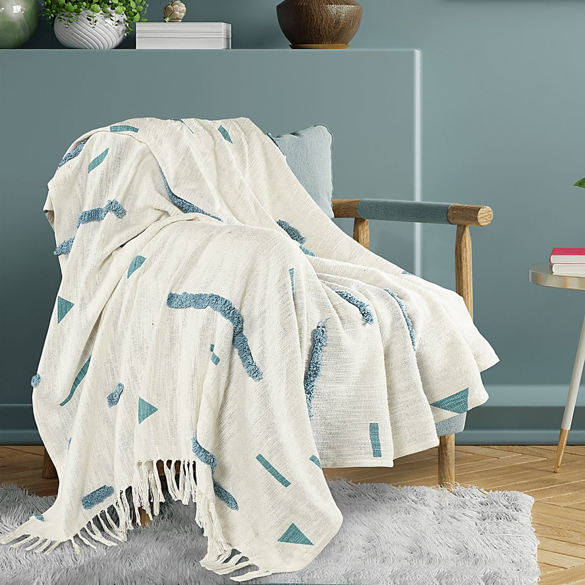 Windrane Cream Beige Throw Blanket | Rooms to Go