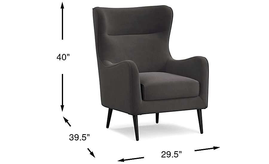 TON Windsor chair② Windsor Park II Gray Velvet Plush Accent Chair | Rooms to Go