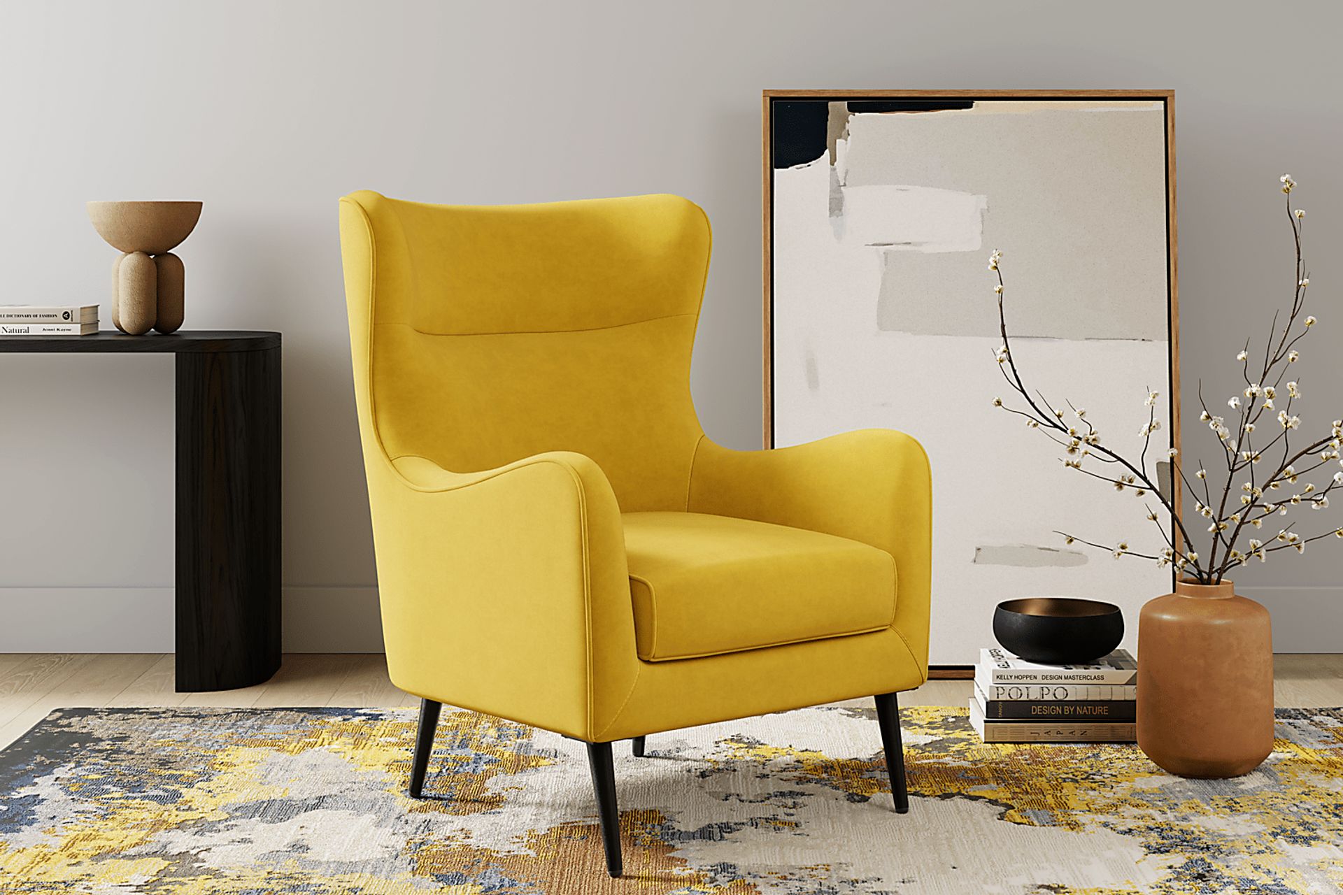Windsor Park II Yellow Accent Chair - Image 3