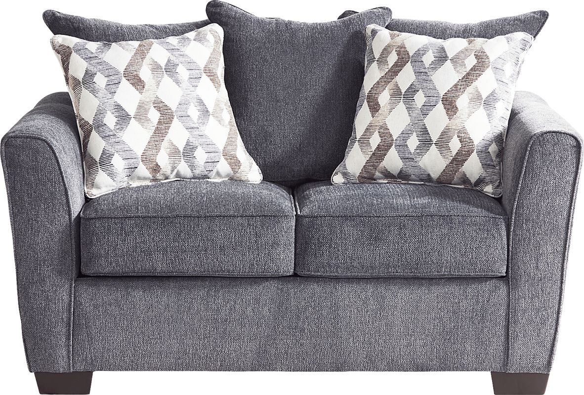 Windward Way 2 Pc Graphite Gray Fabric Living Room Set With Sofa ...