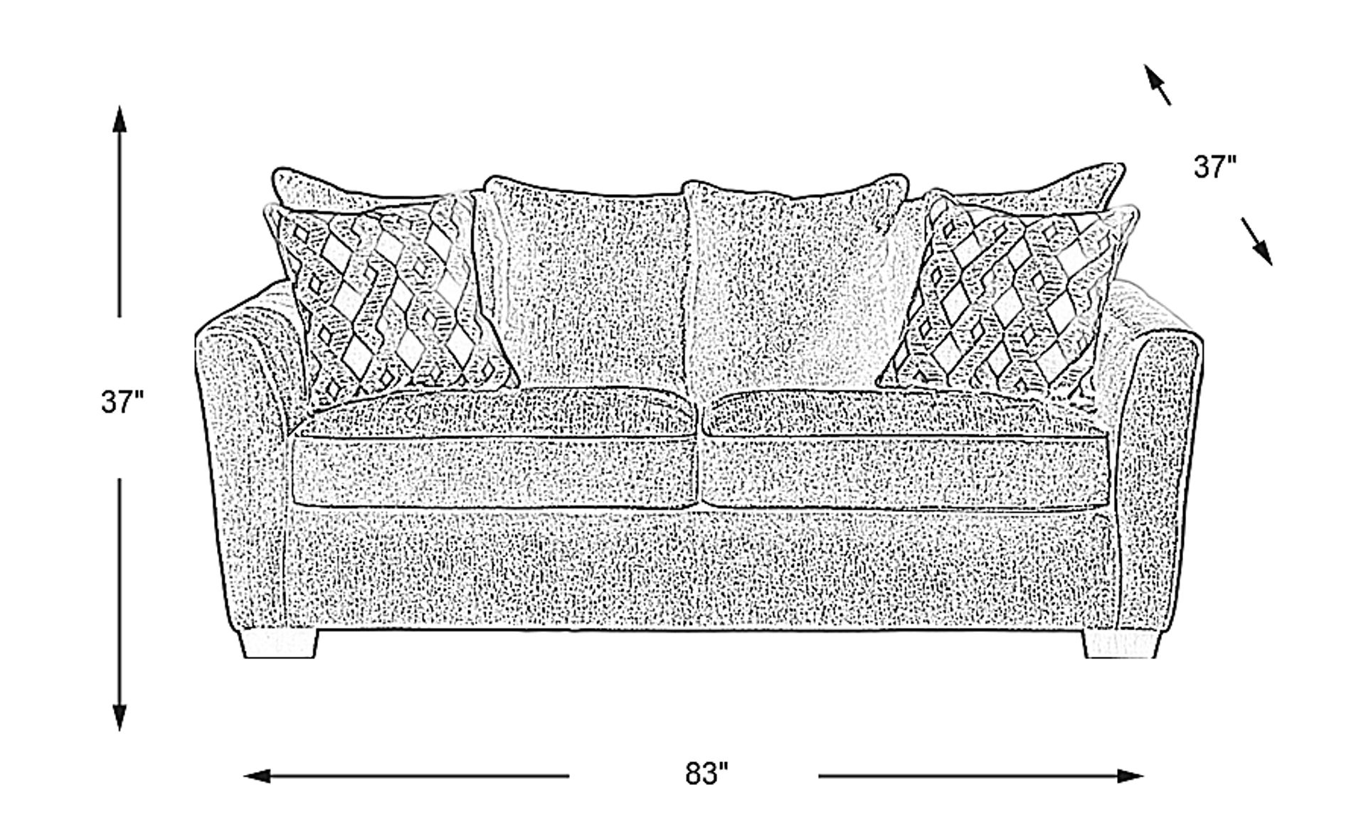 Dimension Image. Please refer to the Dimension Tab on this page for dimension details.