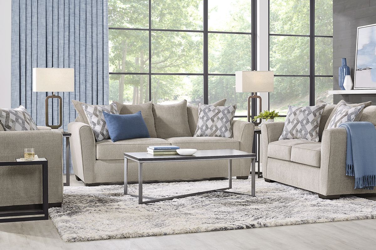 Windward Way 2 Pc Mocha Brown Fabric Living Room Set | Rooms to Go