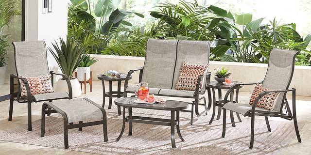 Windy Isle Bronze 5 Pc Outdoor Seating Set - Thumbnail - Image 1