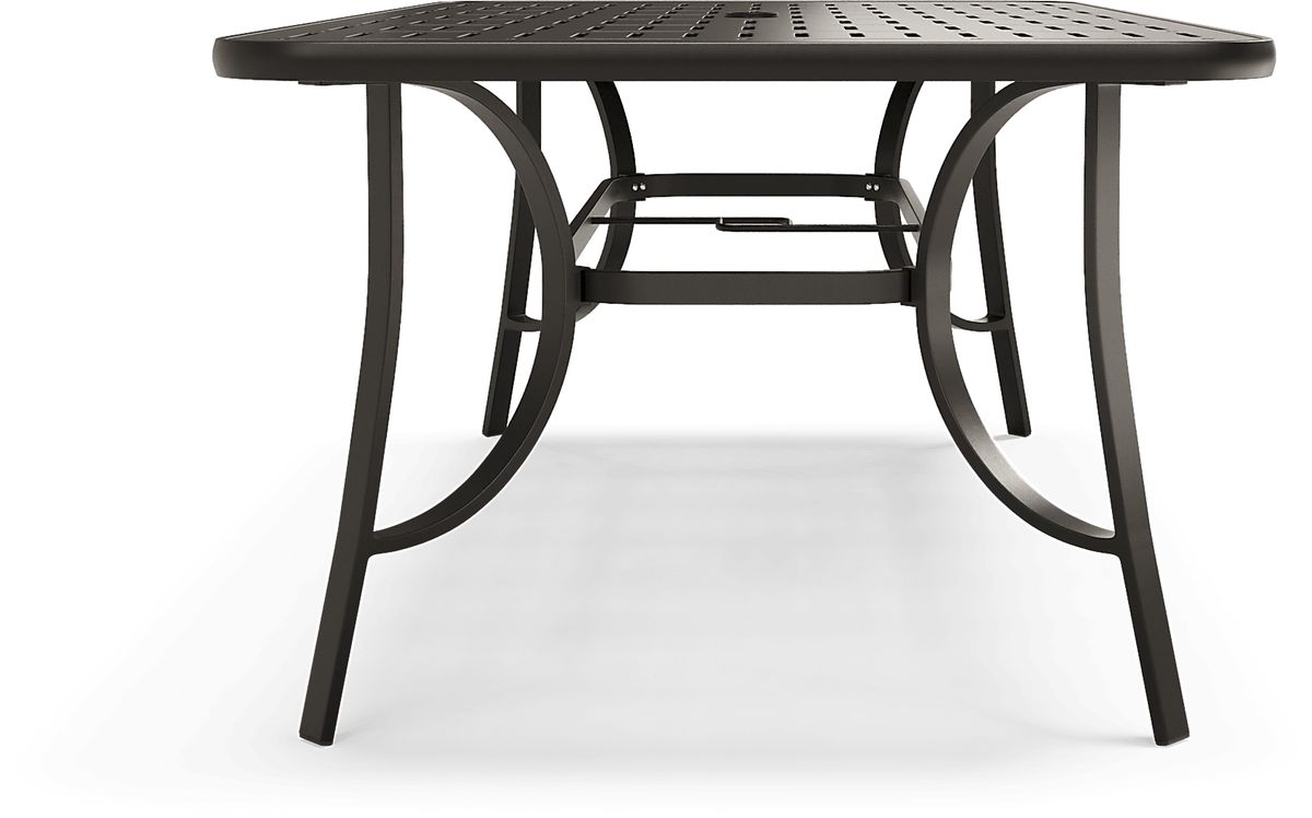 Windy Isle Bronze Metal Aluminum Outdoor 72 in. Dining Table