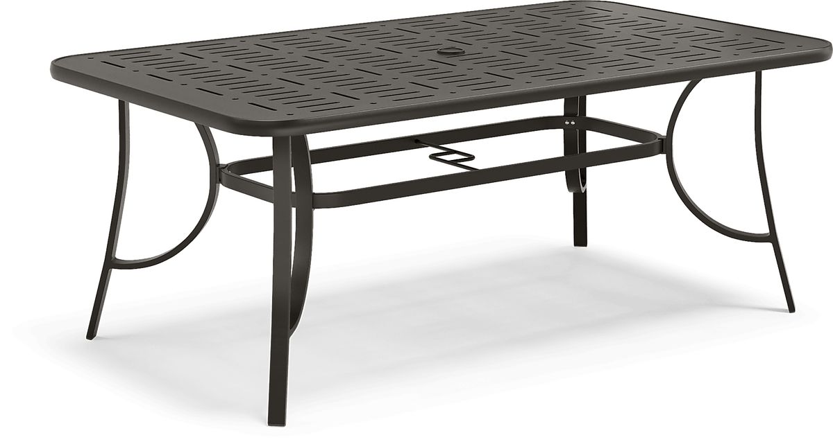 Windy Isle Bronze Metal Aluminum Outdoor 72 in. Dining Table