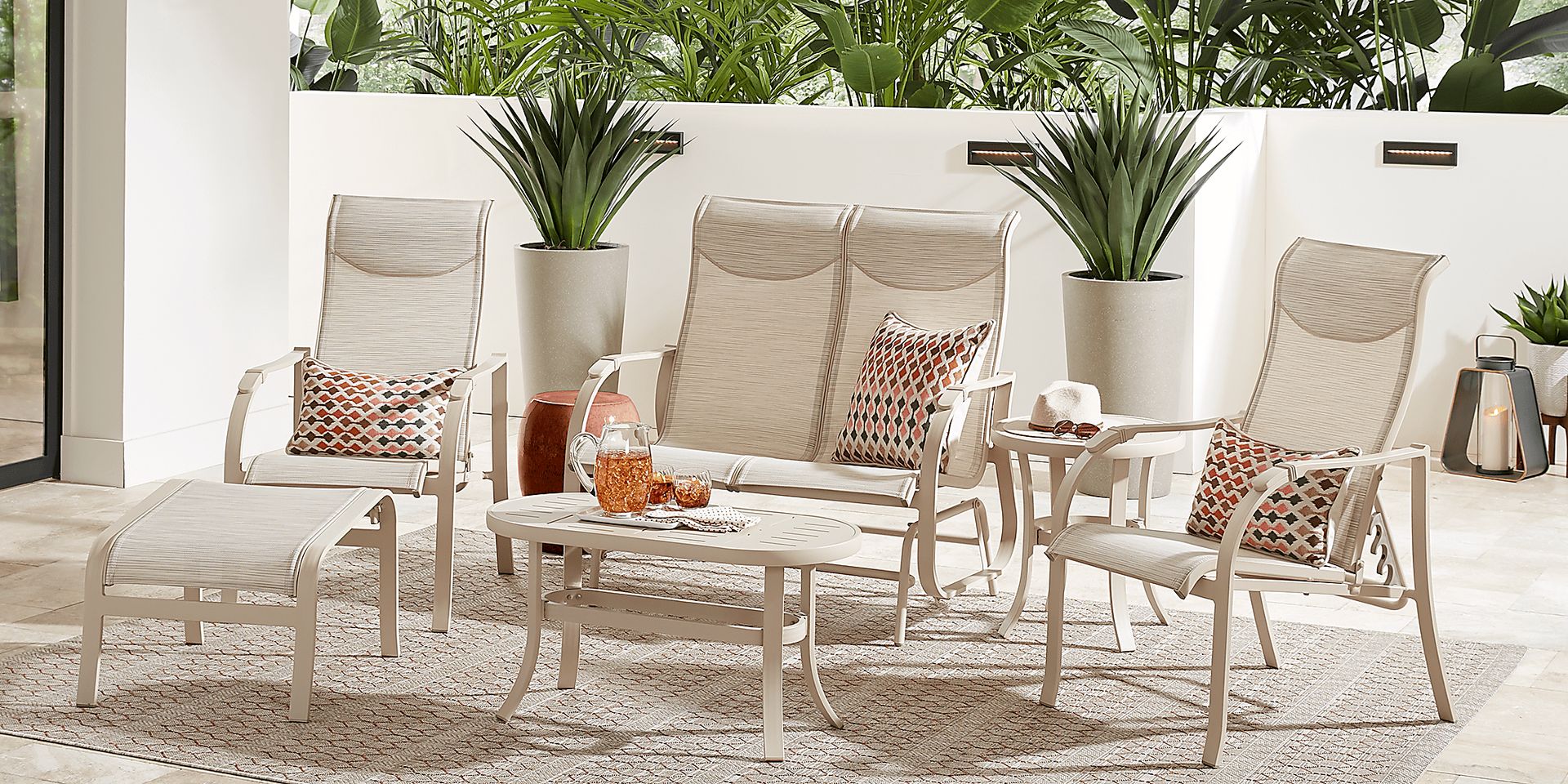 Windy Isle Sand 5 Pc Outdoor Seating Set - Image 1