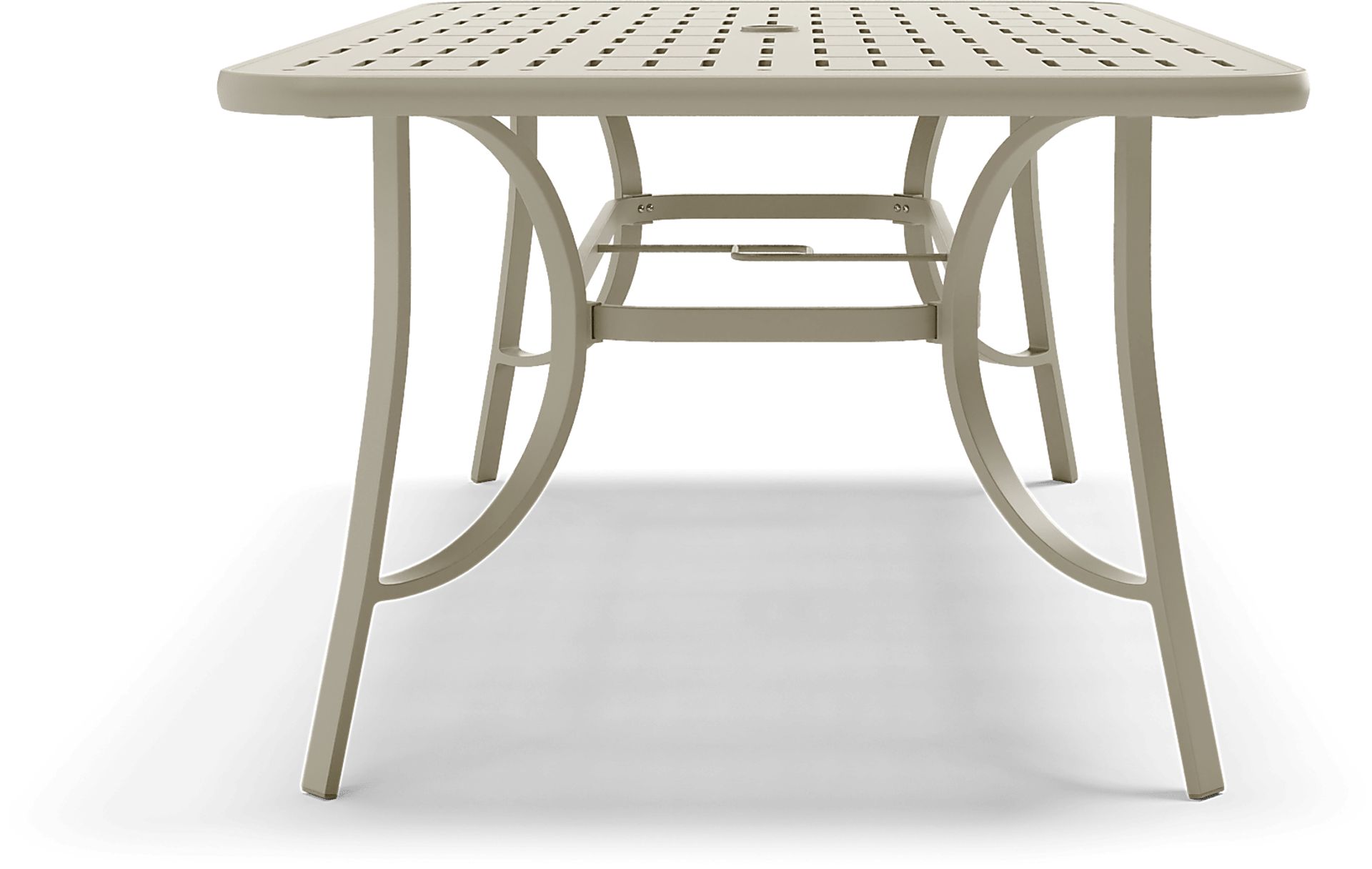 Windy Isle Sand 7 Pc 72 in. Rectangle Outdoor Dining Set with Swivel Rockers - Image 4