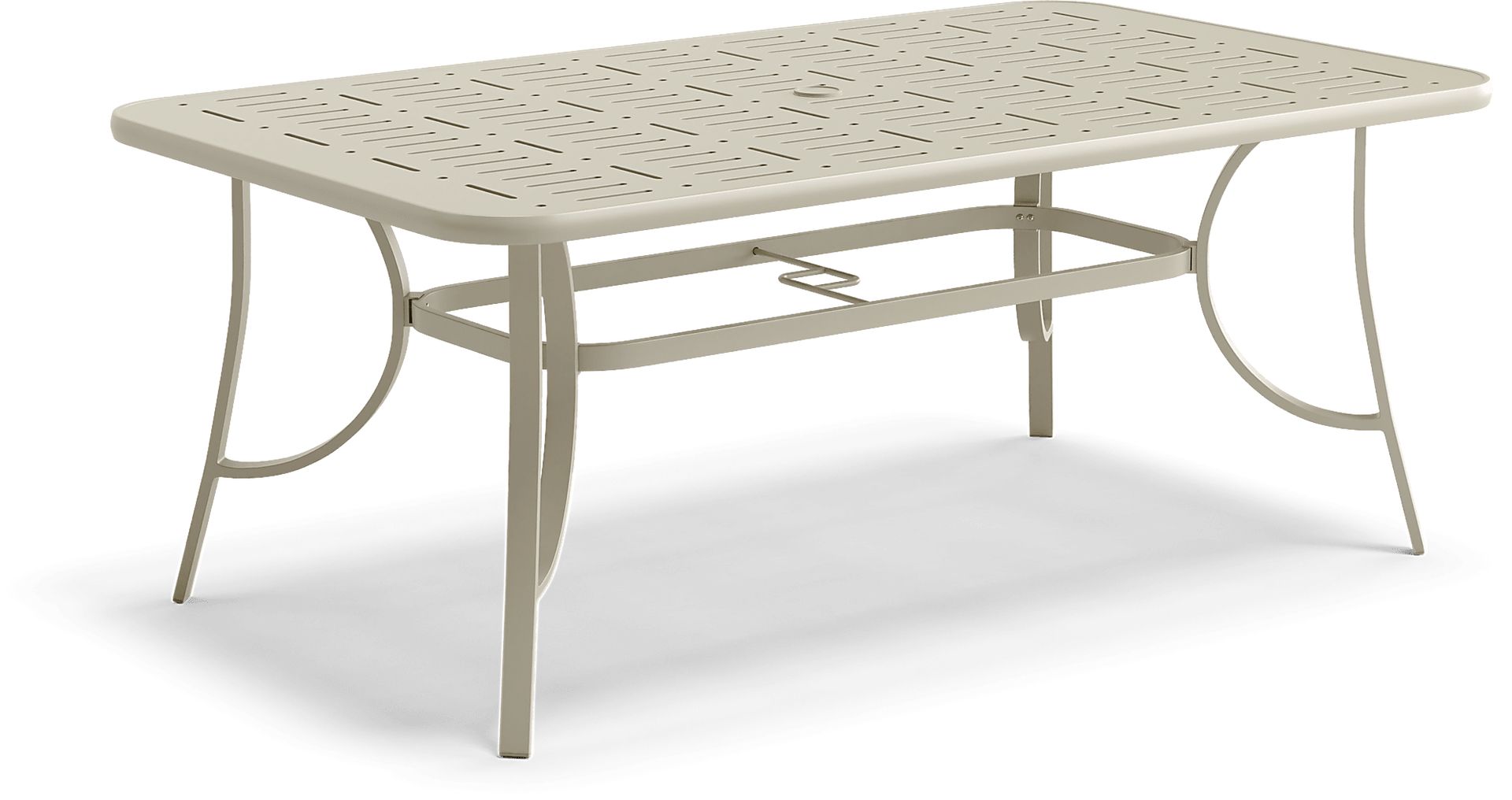 Windy Isle Sand 7 Pc 72 in. Rectangle Outdoor Dining Set with Swivel Rockers - Image 2