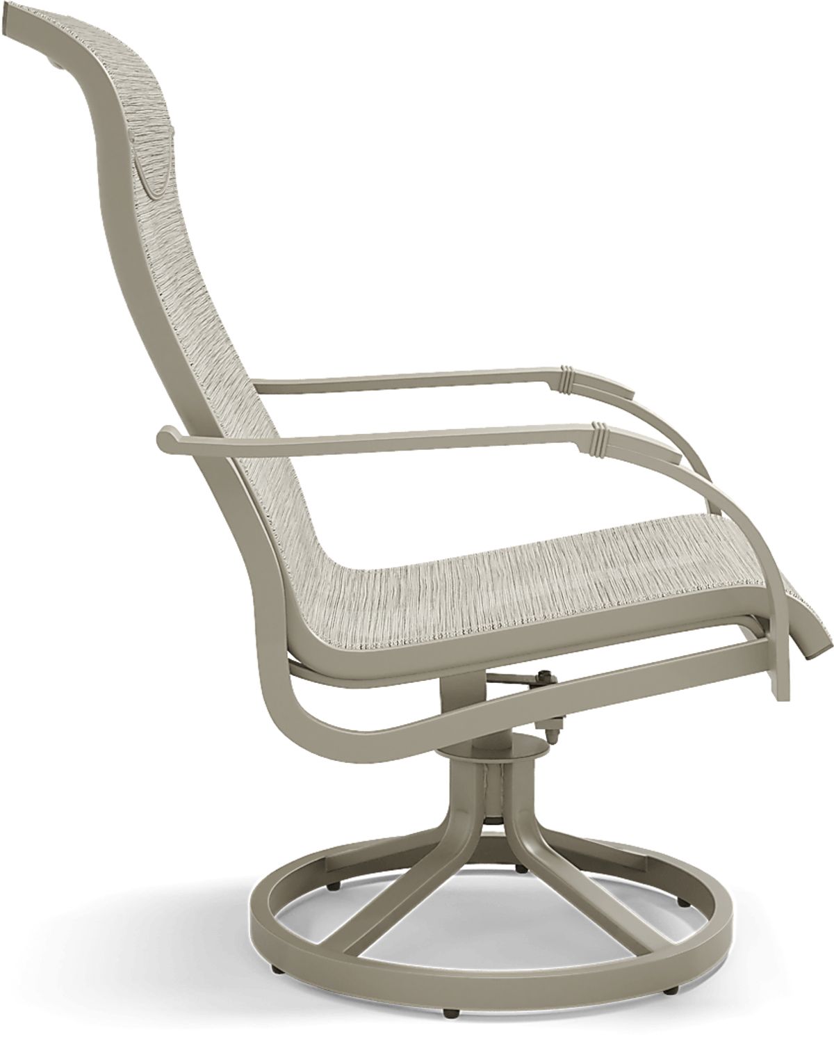 Windy Isle Sand Light Wood Aluminum Outdoor Rocking,Swivel Dining Chair ...