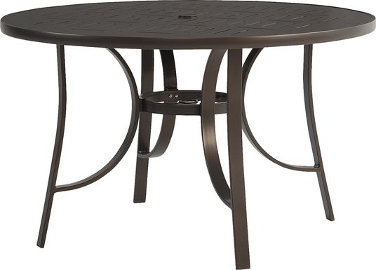 Windy Isle Bronze 48 in. Round Outdoor Dining Table