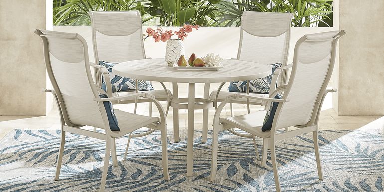 Windy Isle Sand 5 Pc 48 in. Round Outdoor Dining Set