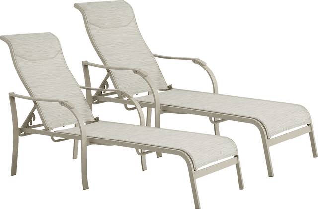 Windy Isle Sand Outdoor Chaises, Set of 2 - Thumbnail - Image 1