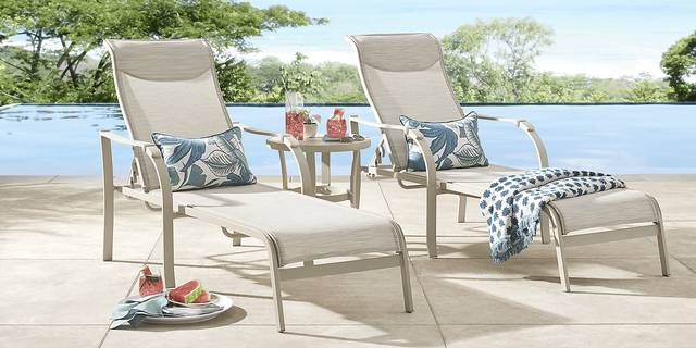 Windy Isle Sand Outdoor Chaises, Set of 2 - Thumbnail - Image 2