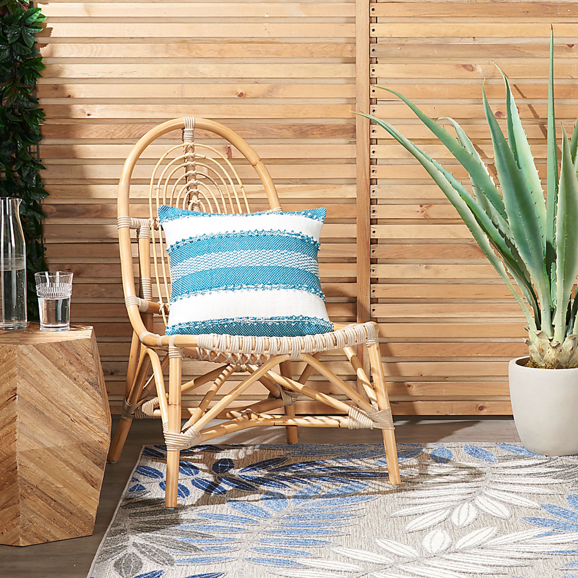 Windybay Turquoise Indoor/Outdoor Accent Pillow - Image 3