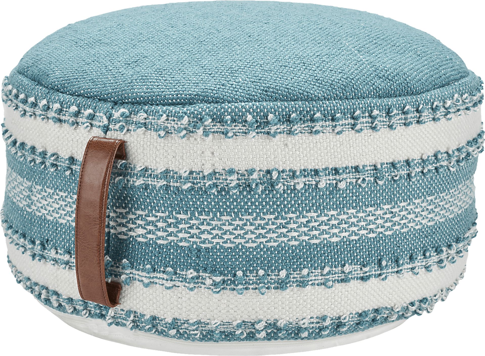 Windybay Turquoise Indoor/Outdoor Pouf - Image 1