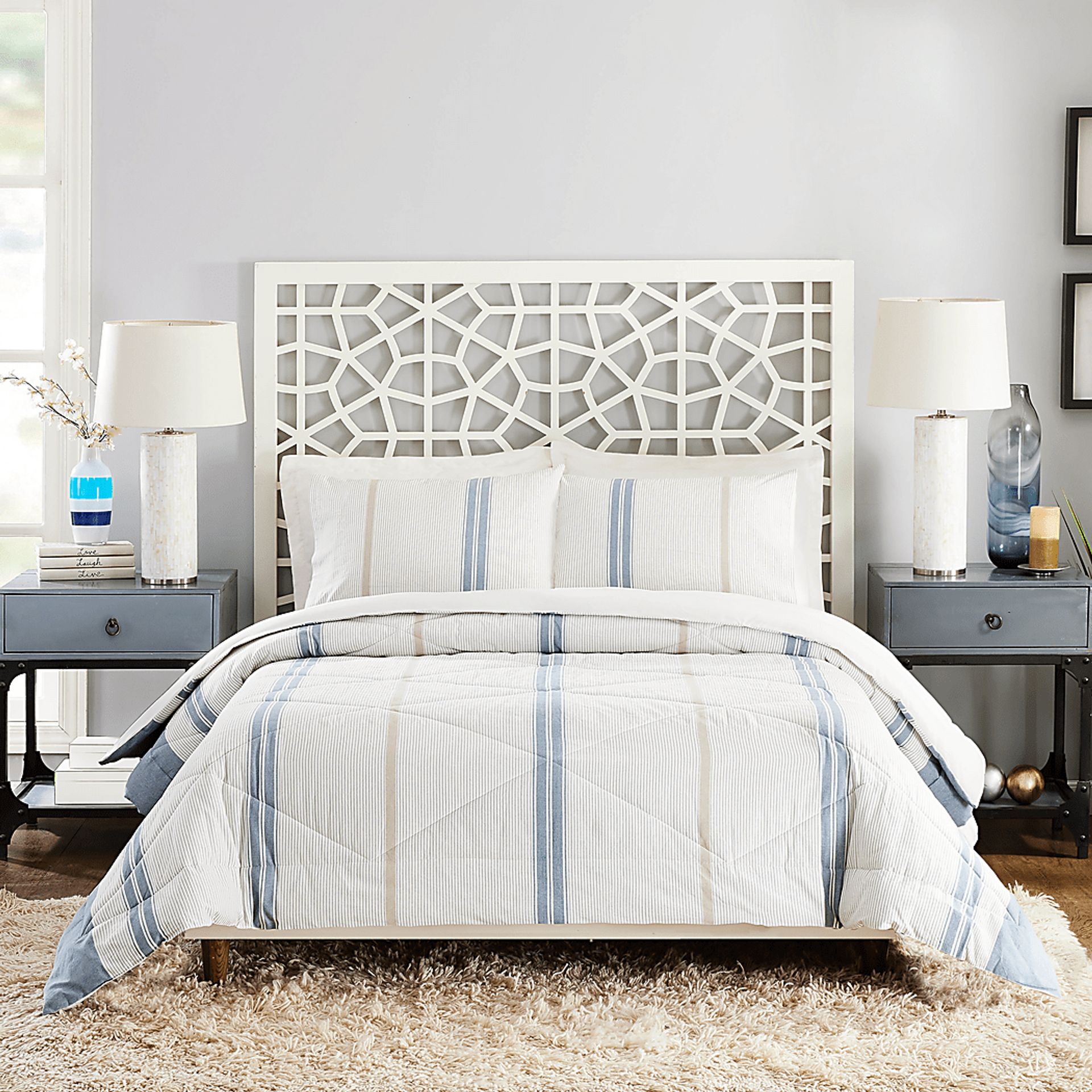 Windypine Cream Full/Queen 3 Pc Comforter Set - Image 1