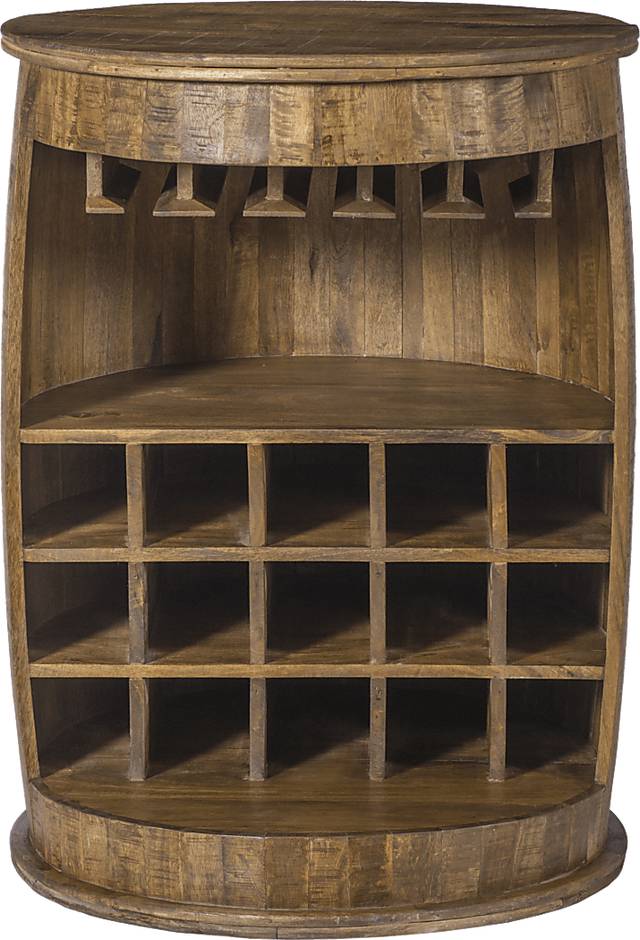 Wine Barrel Brown Wine Server - Thumbnail - Image 1