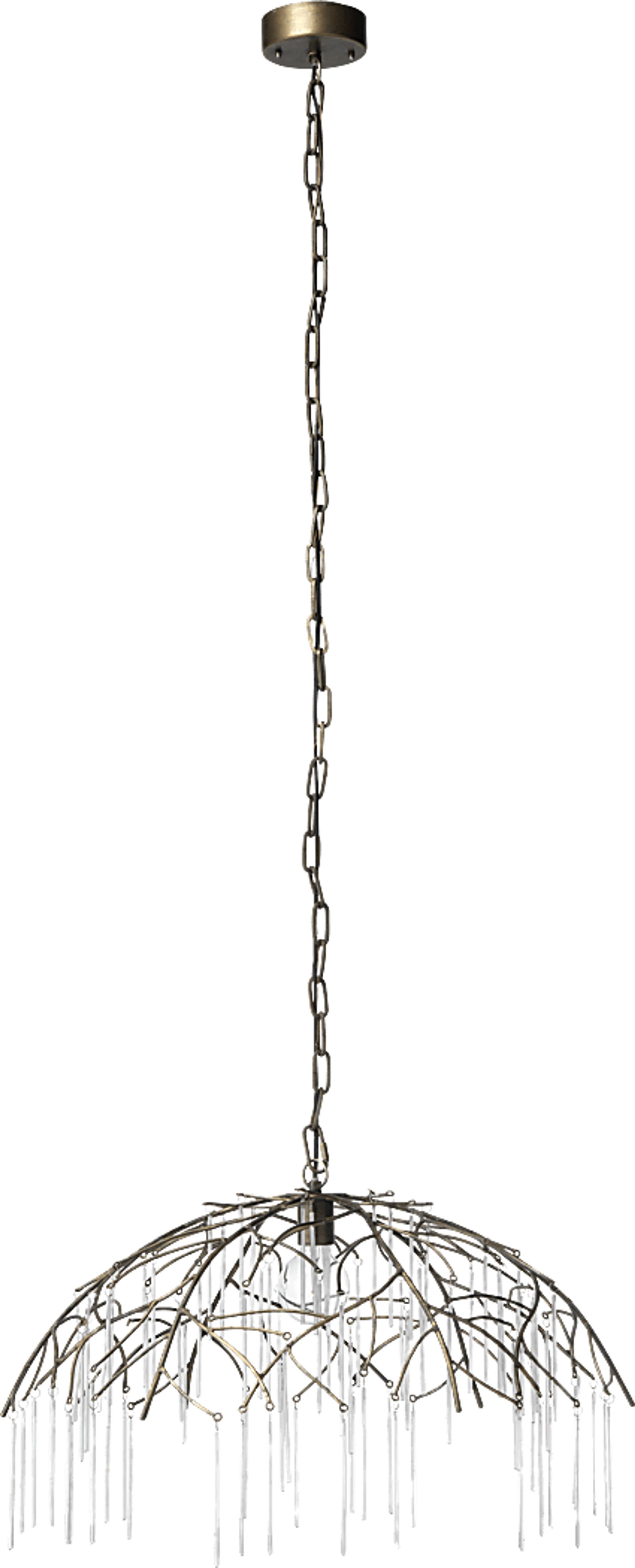Winey Circle Brass Pendant - Image 1