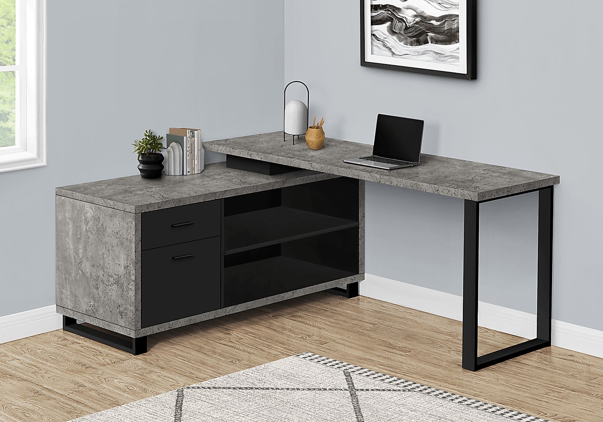 Winfair Gray Desk - Image 4