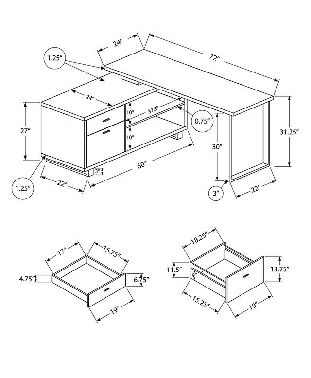 Winfair Walnut Desk - Thumbnail - Image 12
