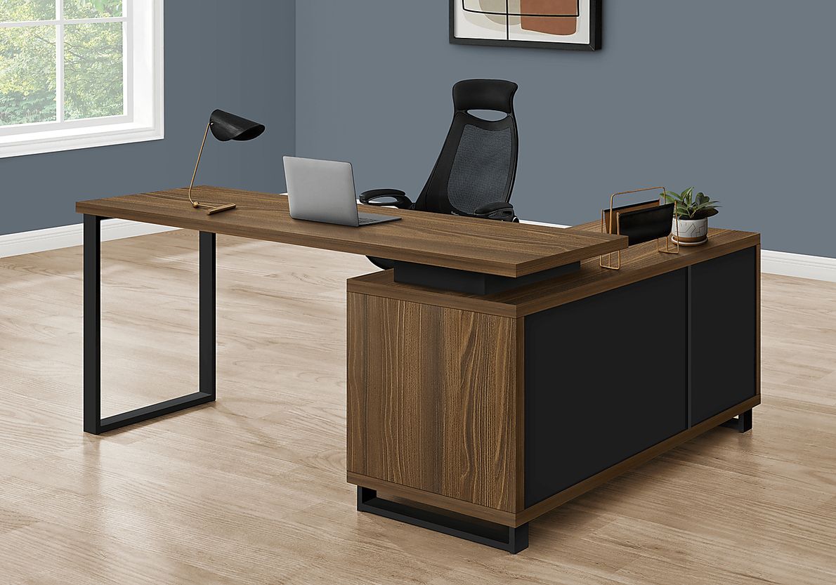 Winfair Walnut Desk - Rooms To Go