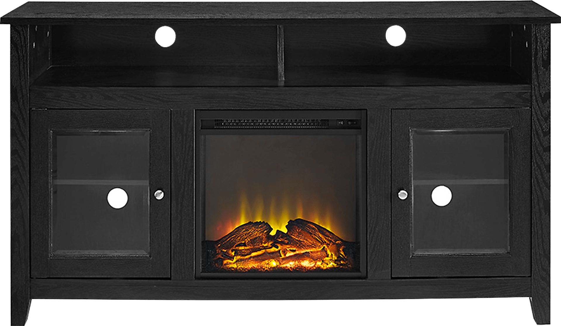Winfield Trace Black 58 in. Console with Electric Fireplace - Image 2