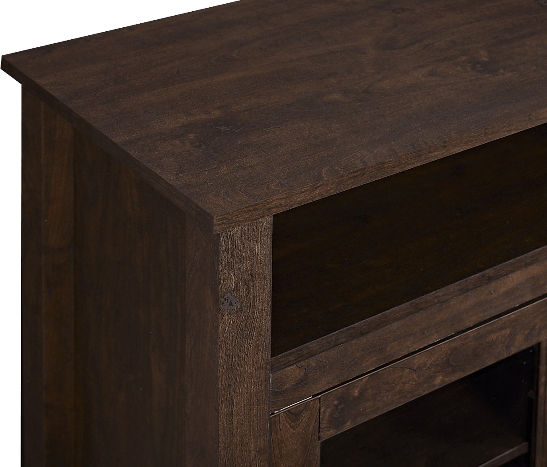 Winfield Trace Brown 58 in. Console with Electric Fireplace - Image 5