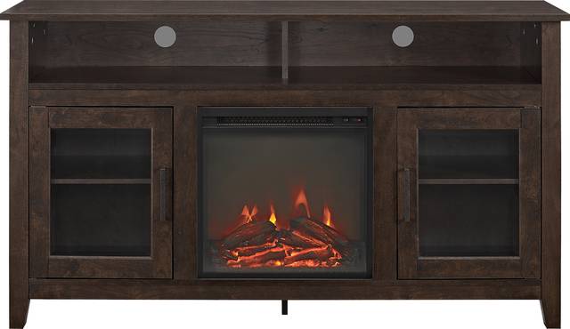 Winfield Trace Brown 58 in. Console with Electric Fireplace - Thumbnail - Image 1