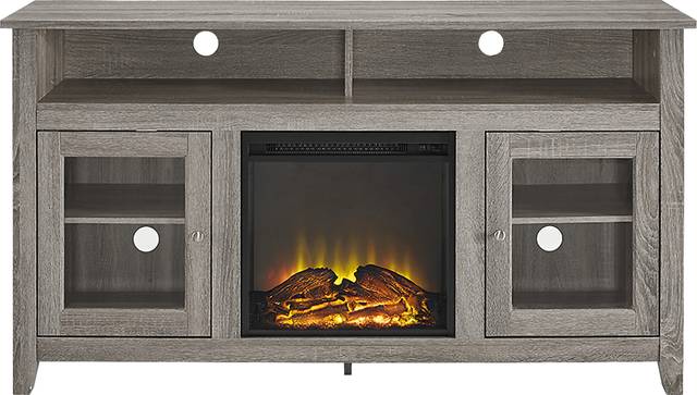 Winfield Trace Brown 58 in. Console with Electric Fireplace - Thumbnail - Image 2