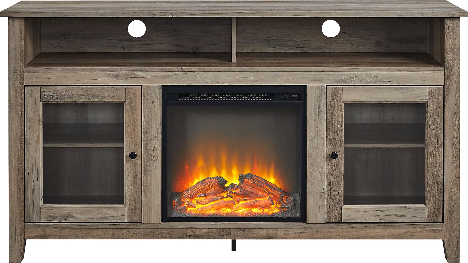 Winfield Trace Gray 58 in. Console, With Electric Fireplace - Image 2