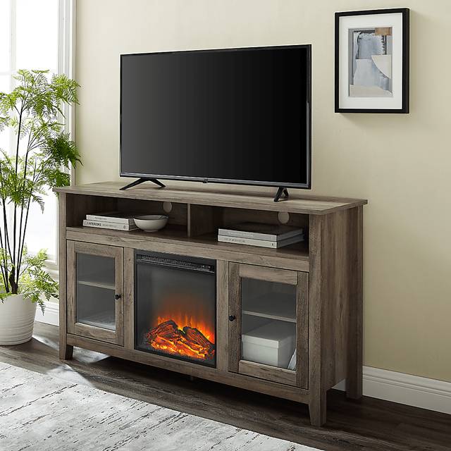 Winfield Trace Gray 58 in. Console, With Electric Fireplace - Thumbnail - Image 8