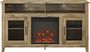 Winfield Trace Natural Barnwood 58 in. Console with Electric Fireplace
