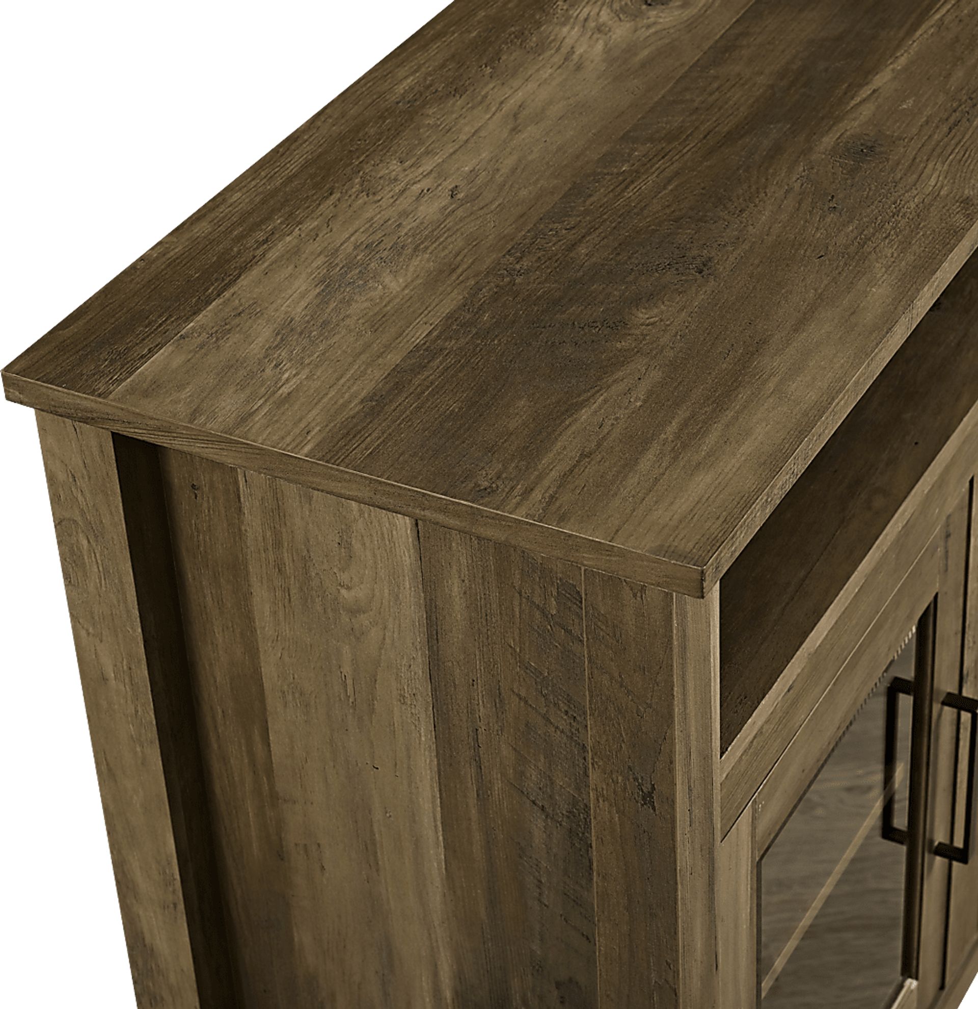 Winfield Trace Oak 58 in. Console with Electric Fireplace - Image 3