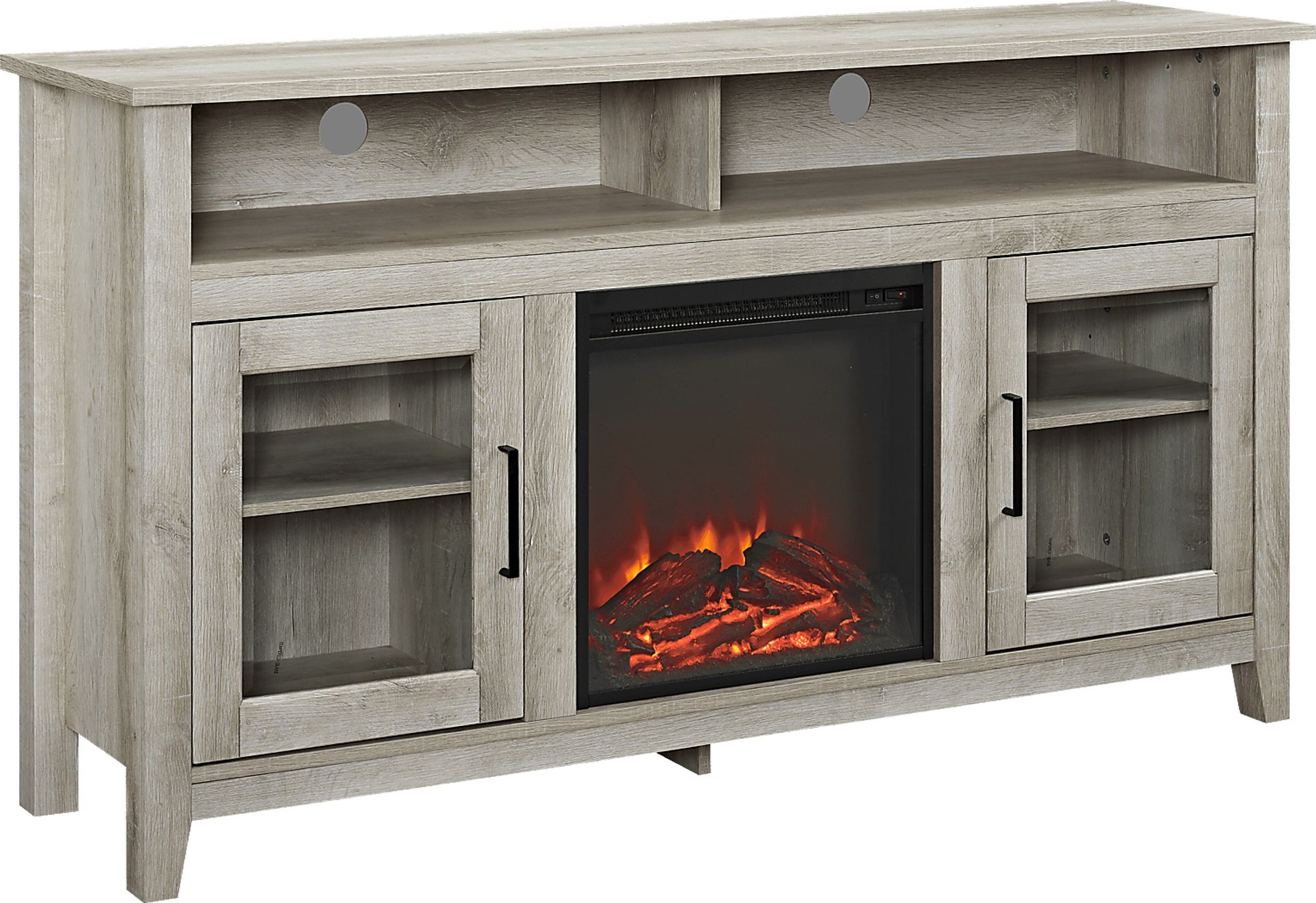 Winfield Trace White 58 in. Console with Electric Fireplace - Image 2