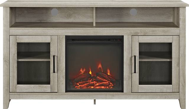 Winfield Trace White 58 in. Console with Electric Fireplace - Thumbnail - Image 1