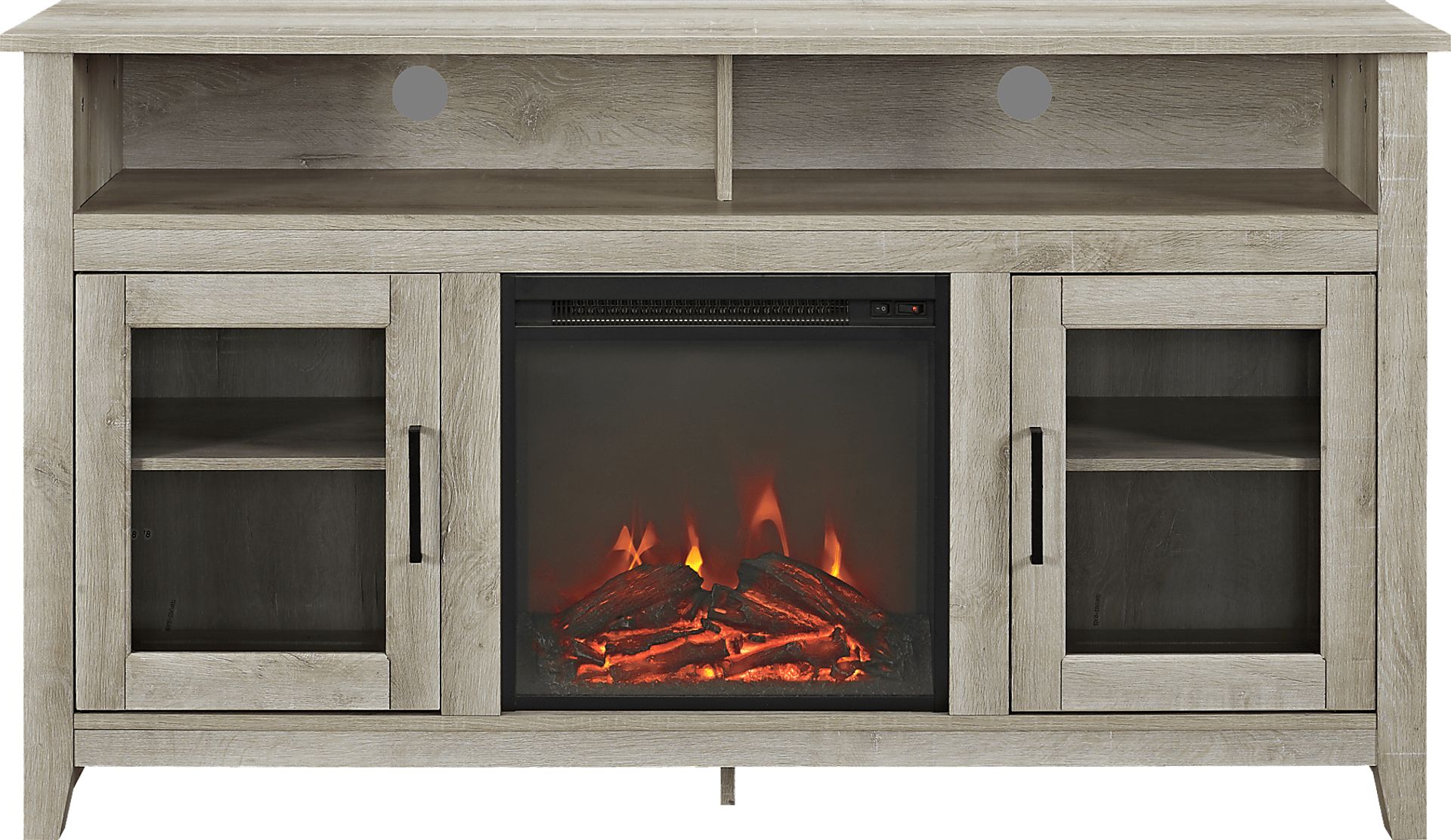 Winfield Trace White 58 in. Console with Electric Fireplace - Image 1