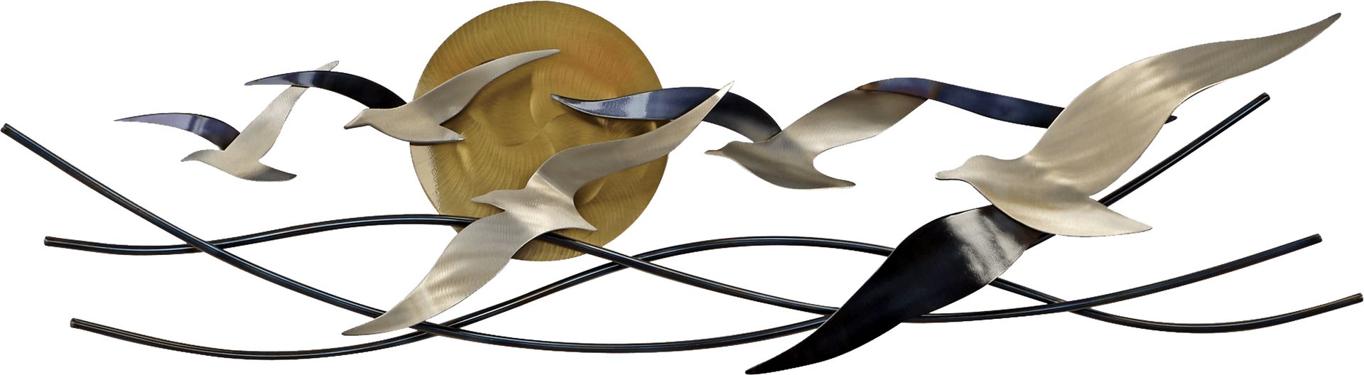 Winged Surfers Bronze Outdoor Wall Art - Image 1