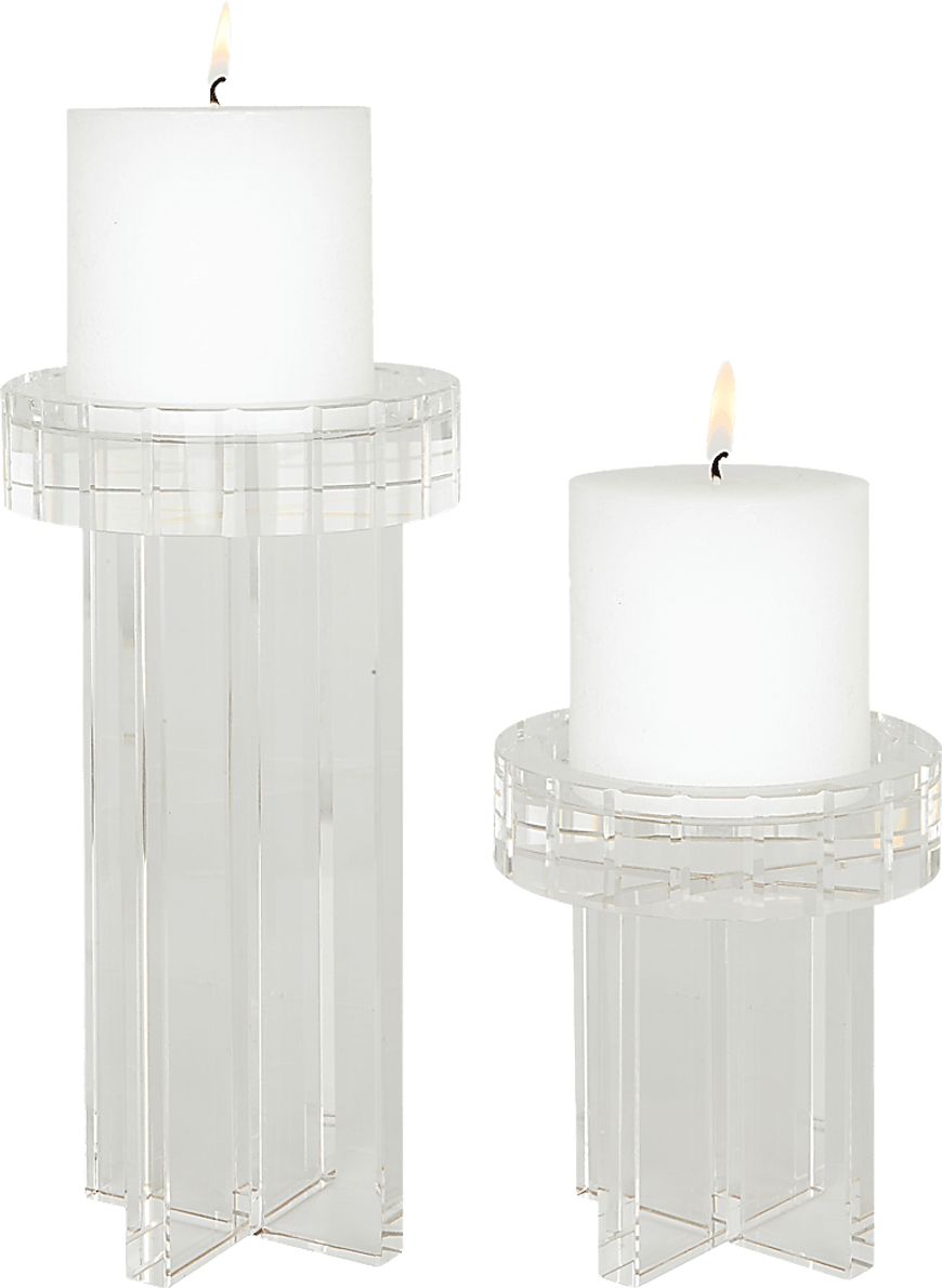 Winneconnia Clear Candle Holder, Set of 2