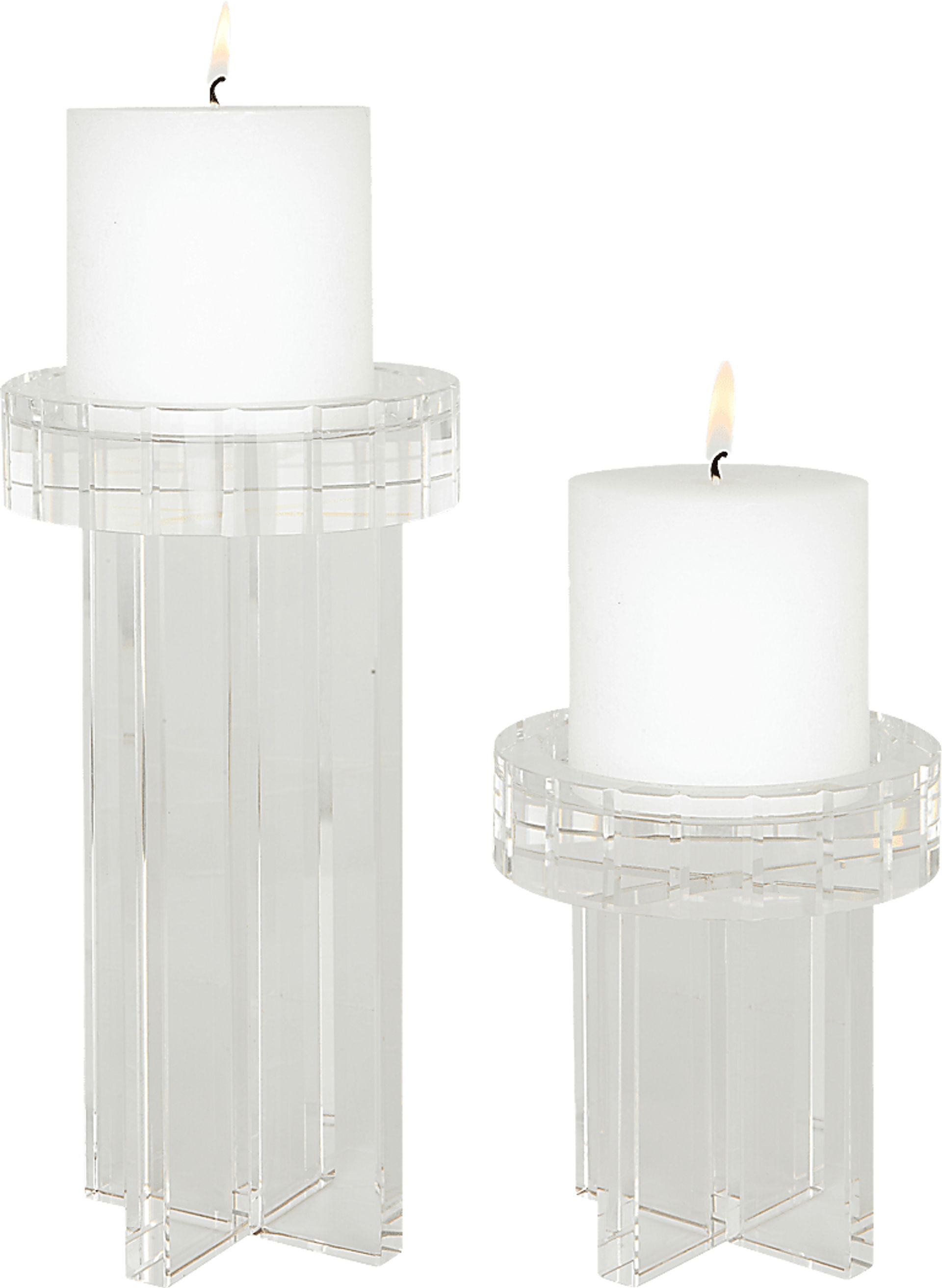 Winneconnia Clear Candle Holder, Set of 2 - Image 1