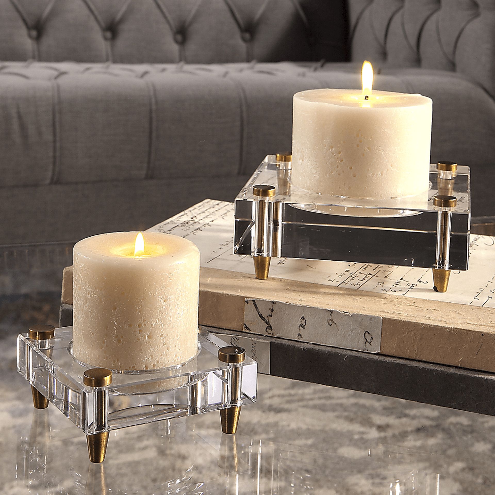 Winnemac Gold Candle Holder, Set of 2 - Image 2