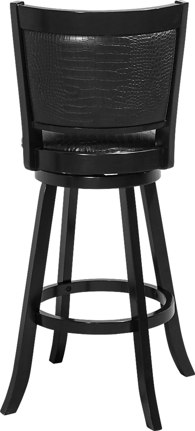 Winnesheik Black Swivel Barstool - Thumbnail - Image 2