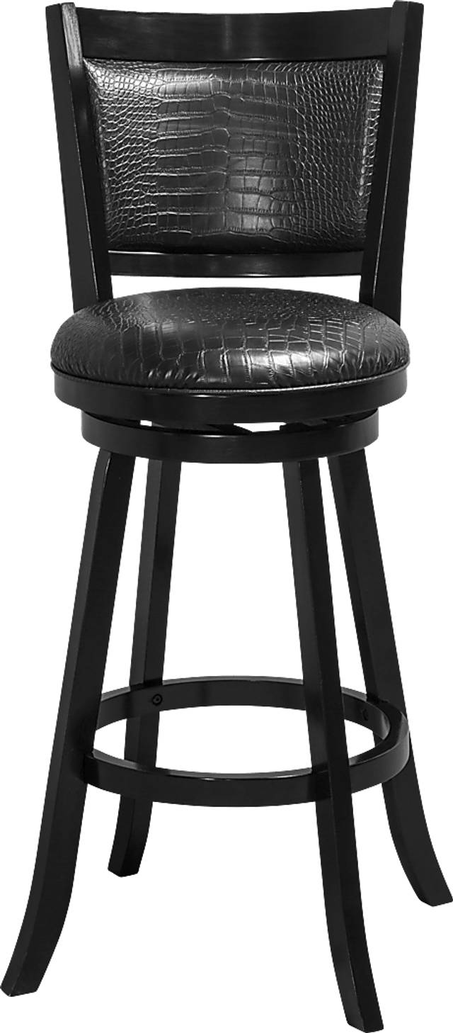 Winnesheik Black Swivel Barstool - Thumbnail - Image 1