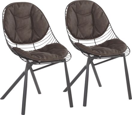 Winnifred Espresso Side Chair, Set of 2