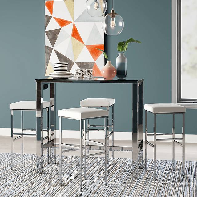 Winnona Chrome Bar Table Set - Thumbnail - Image 2