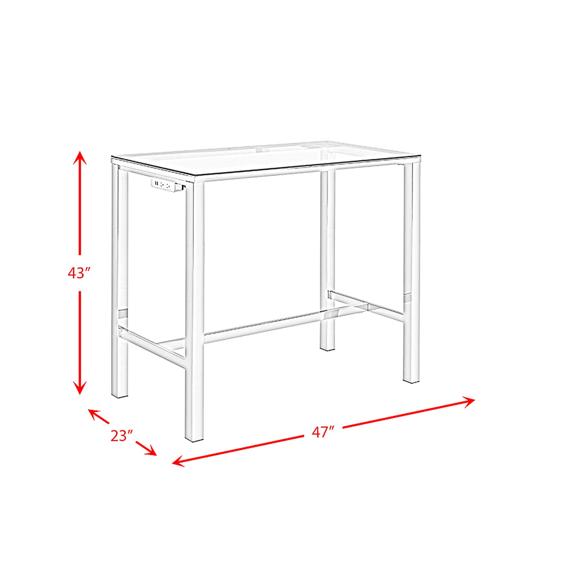 Winnona Chrome Bar Table Set - Image 5