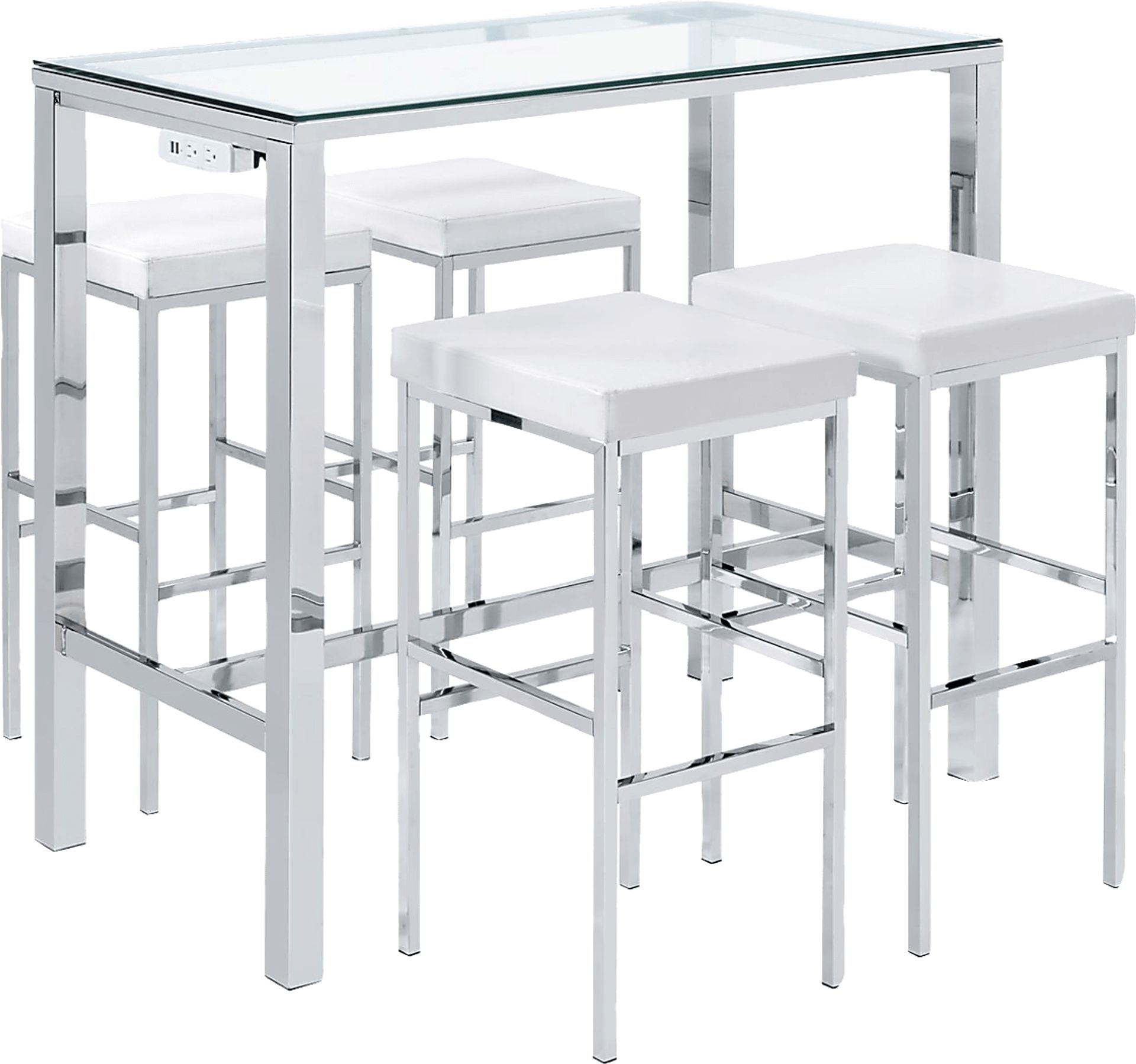 Winnona Chrome Bar Table Set - Image 1
