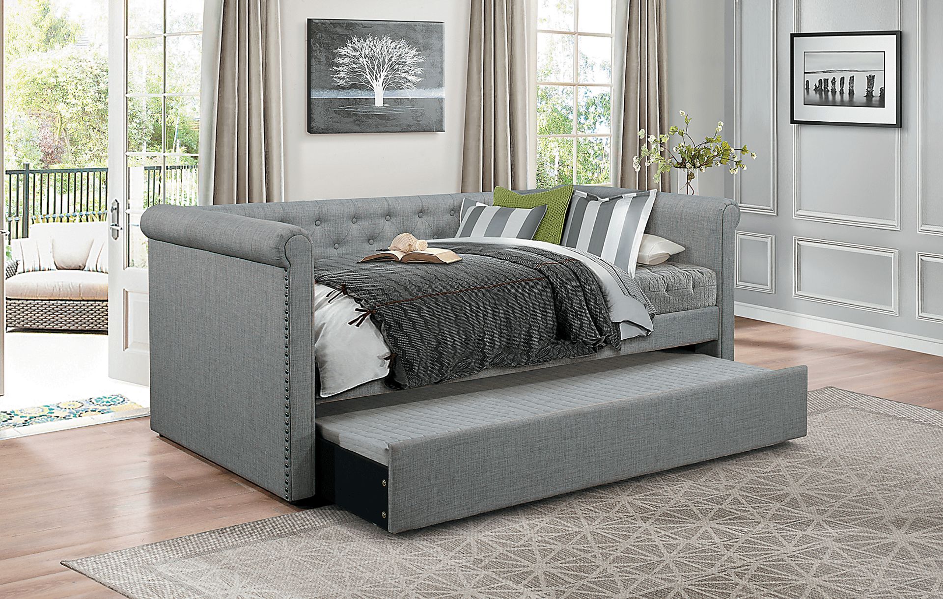 Winona Way Gray Daybed with Trundle - Image 2