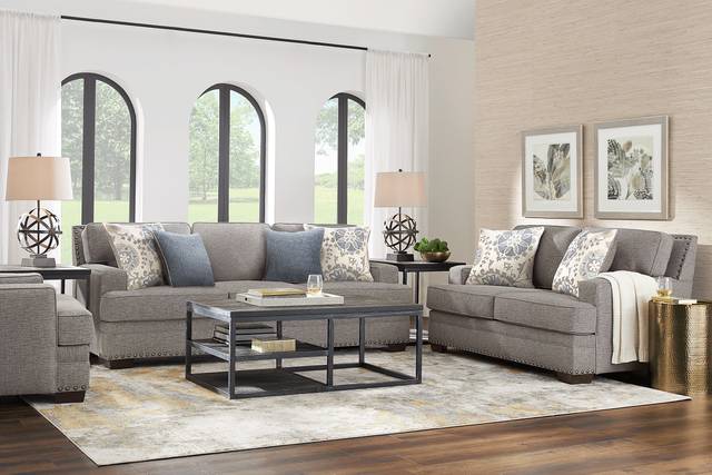 Winsborough Gray 7 Pc Living Room - Thumbnail - Image 1
